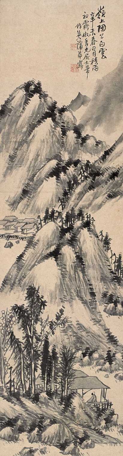 蒲华 山水 立轴